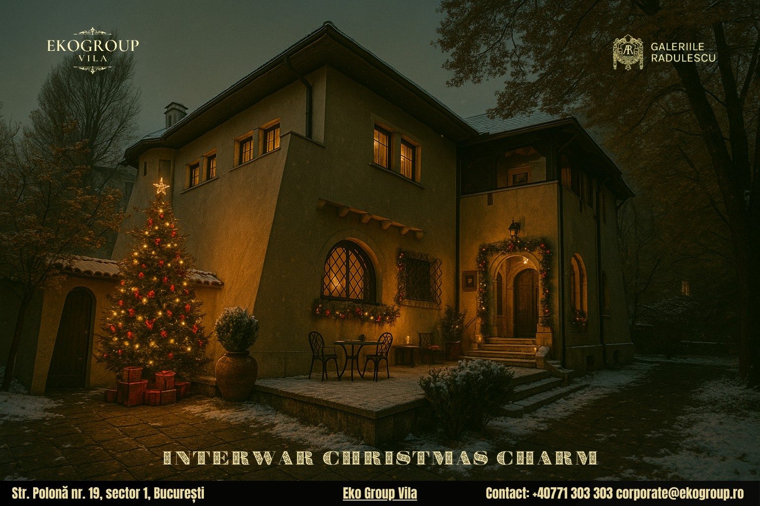 Poveste de Craciun: Magia Sărbătorilor în Casa Tătărăscu din anii ’30, astăzi Eko Group Vila 1 Poveste de Craciun: Magia Sărbătorilor în Casa Tătărăscu din anii ’30, astăzi Eko Group Vila